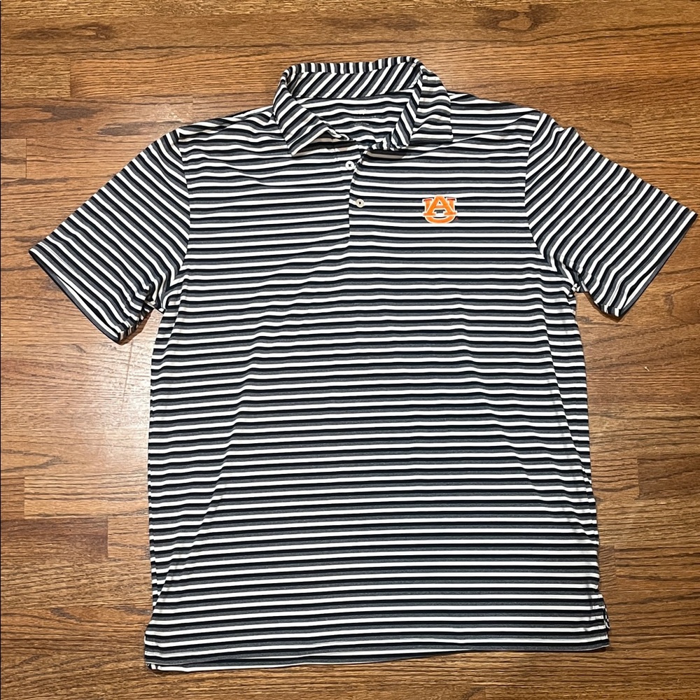 Southern Tide Blue and White Striped Auburn